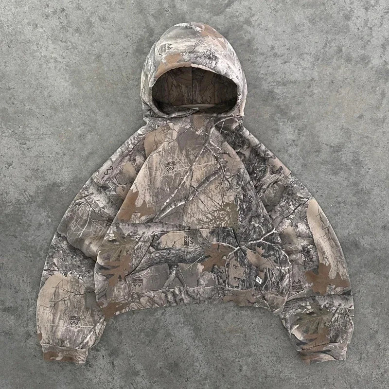Y2k Oversized Camo Full Zip